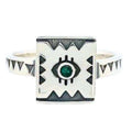 Emerald Promise Of The Oracle Ring - Sterling Silver Size 8