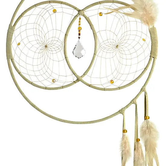 Soul Connection Dream Catcher - Double Ring with Crystal