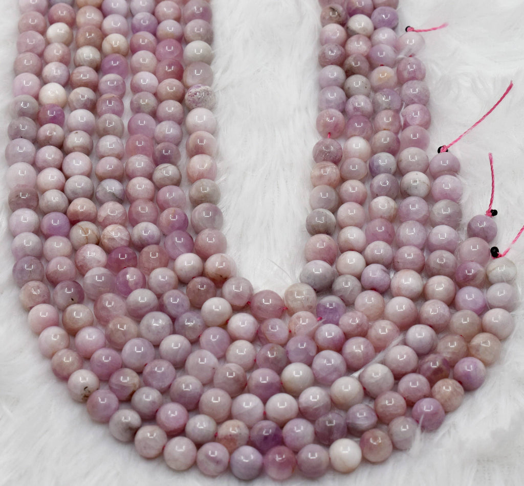 Kunzite Beads 6mm | Natural Healing Gemstone Beads for Jewelry Making