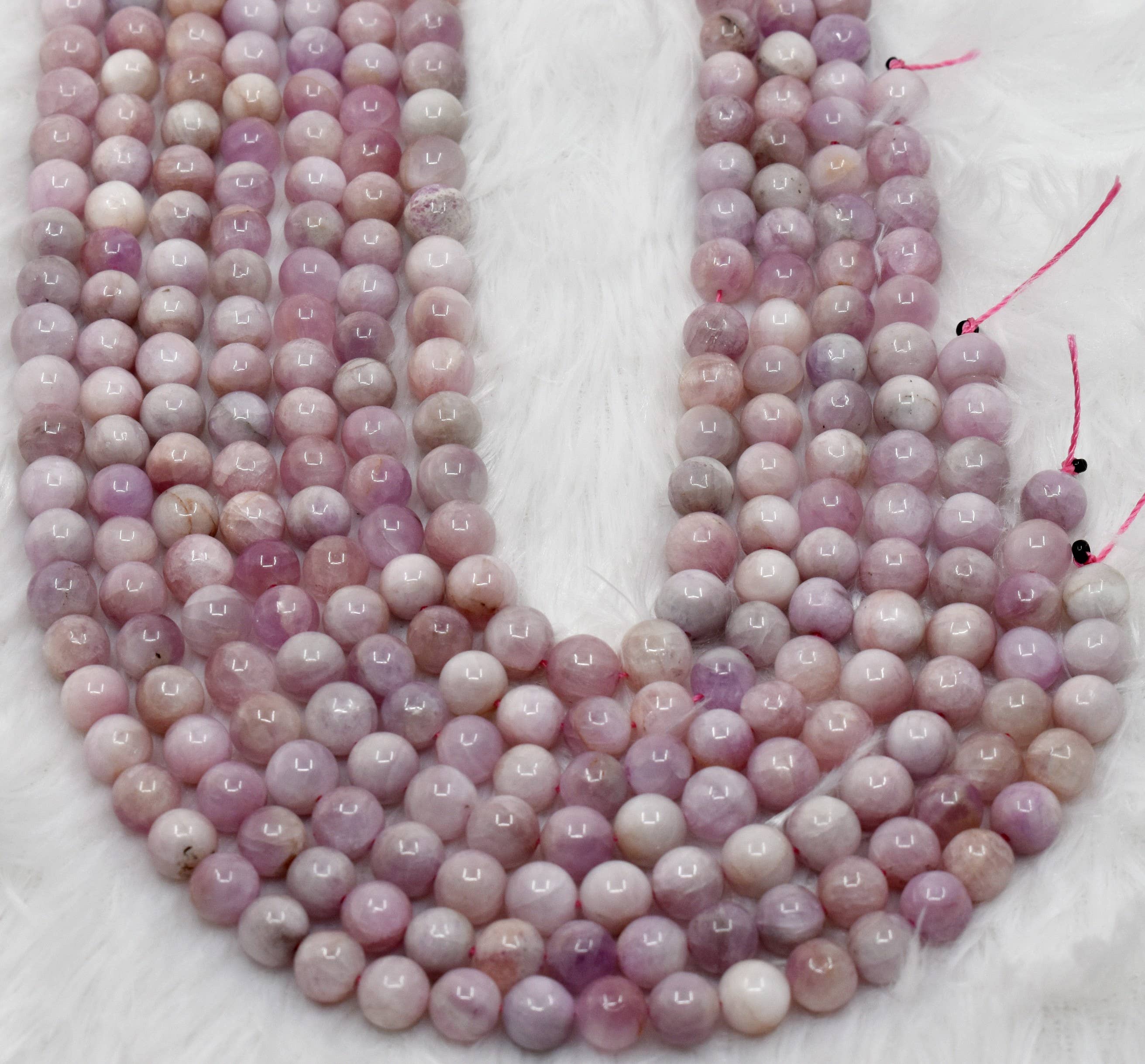 Kunzite Beads 6mm | Natural Healing Gemstone Beads for Jewelry Making