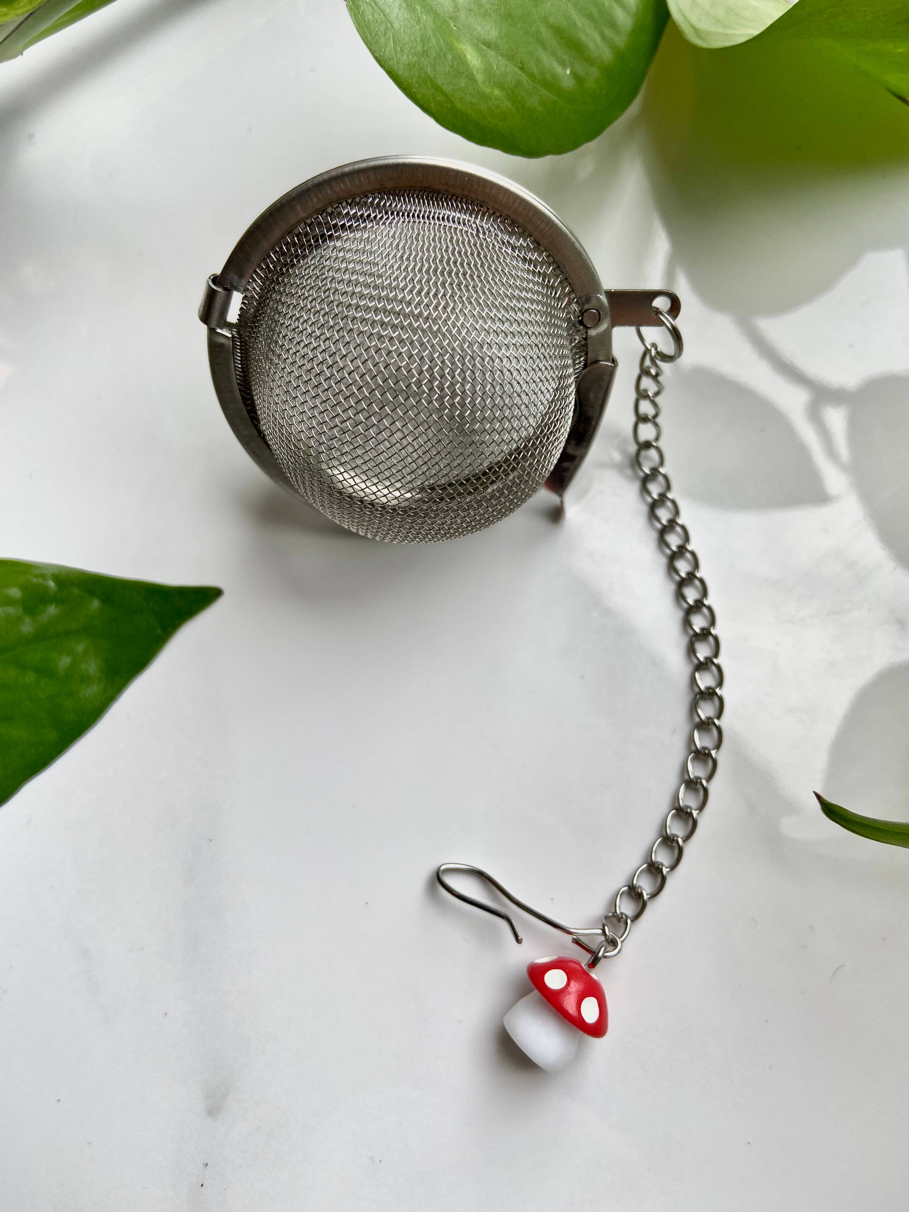 Mini Mushroom Magick Tea Ball Infuser – 2" Stainless Steel Loose Leaf Strainer