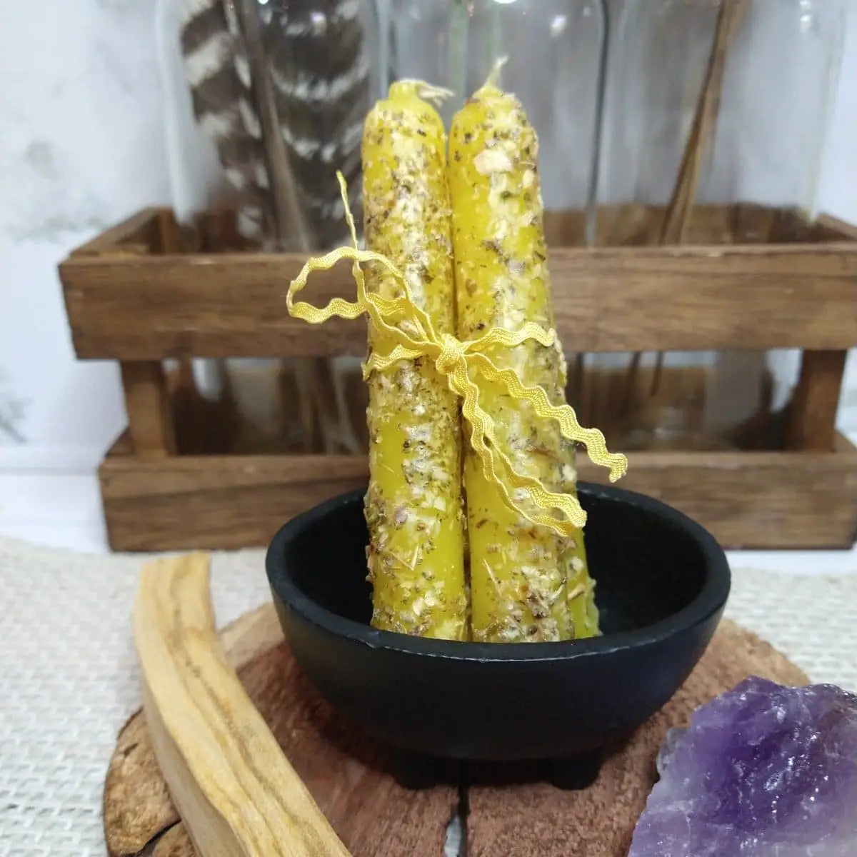 Hand Dipped Intention Candles - Ritual Taper Candles