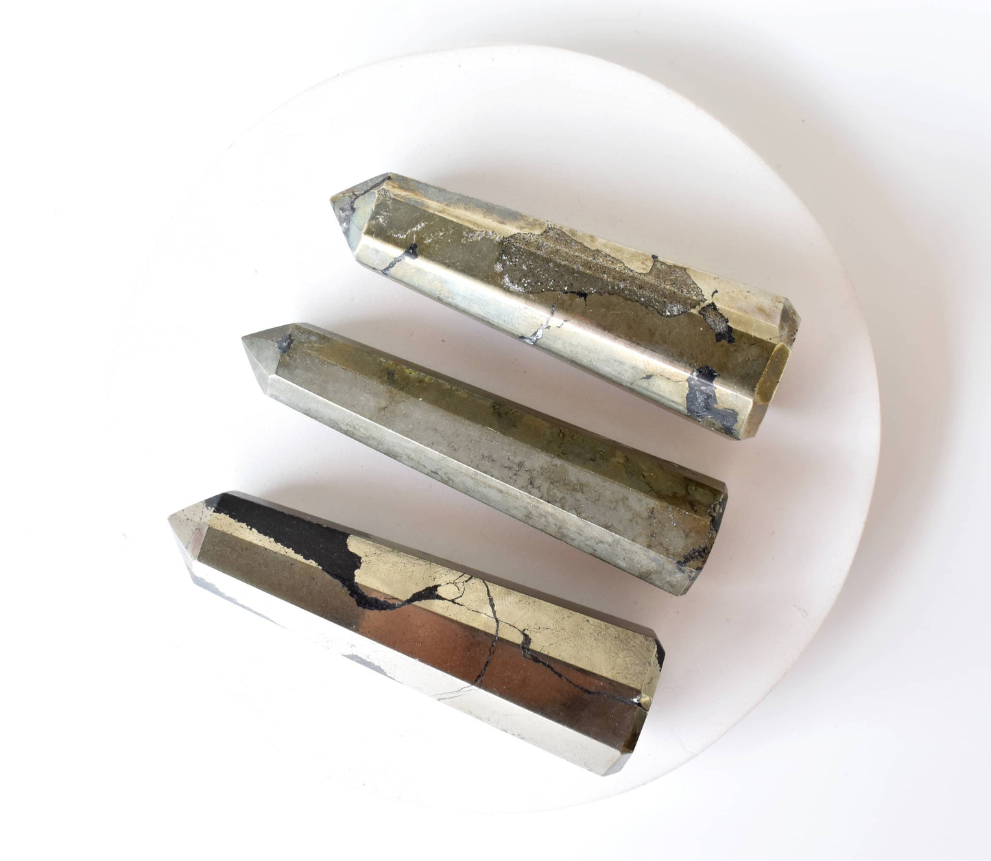 Pyrite Crystal Tower | Healing Obelisk Point | Natural Gemstone Tower