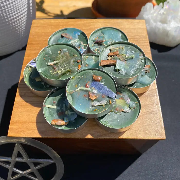 Tea Light Spell Candles - Handcrafted Ritual Candles
