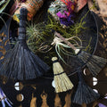 Miniature Besom & Hand Broom | 3–5" Tampico | Altar Tool or Ornament