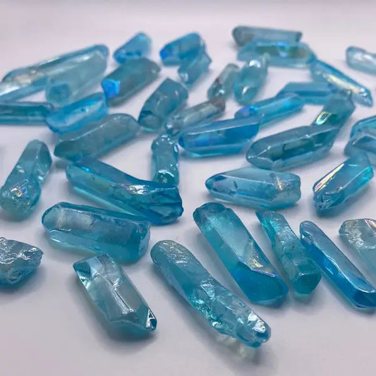 Aqua Aura Quartz Points