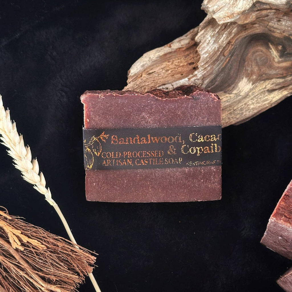 Sandalwood, Cacao & Copaiba | Artisan Superfatted Castile Soap | Face & Body