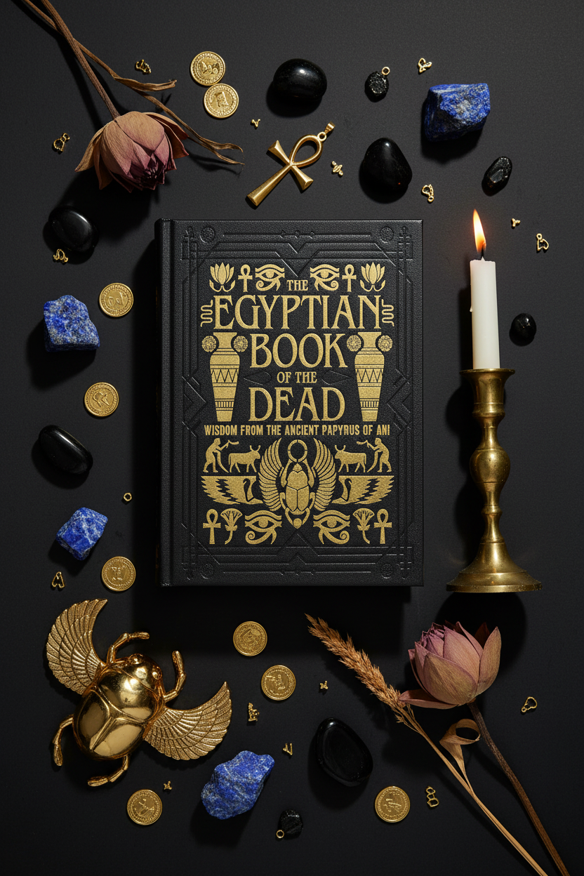 Egyptian Book of the Dead Flat Lay