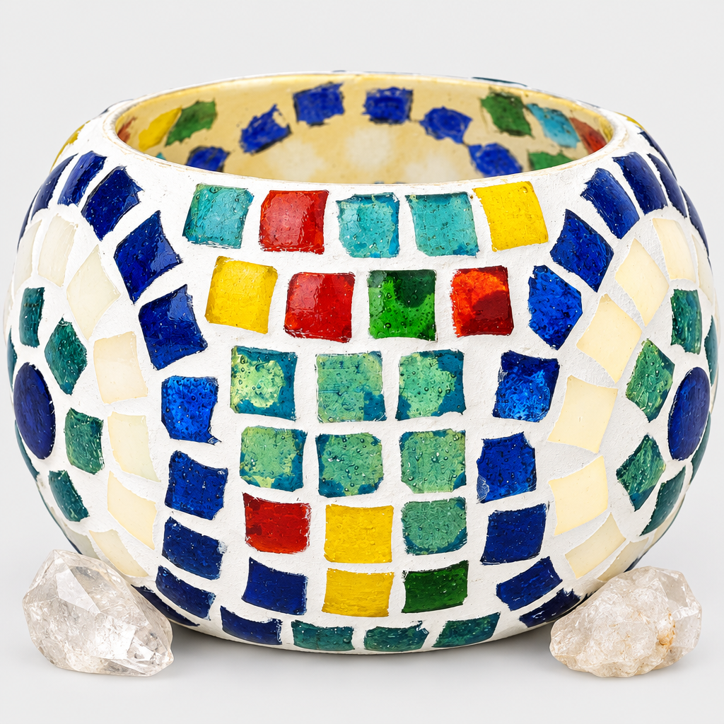 Evil Eye Mosaic Candle Holder hero