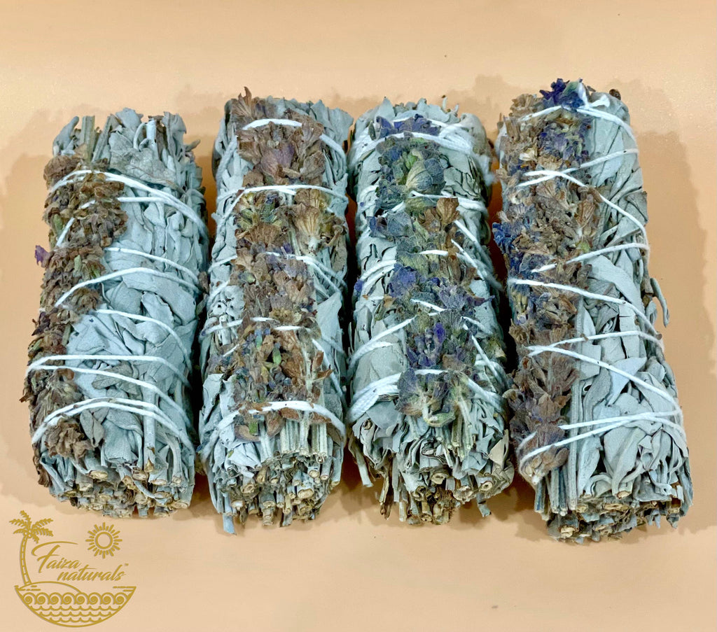 Lavender & White Sage Smudge Bundle – 4" | Organic, Pesticide-Free