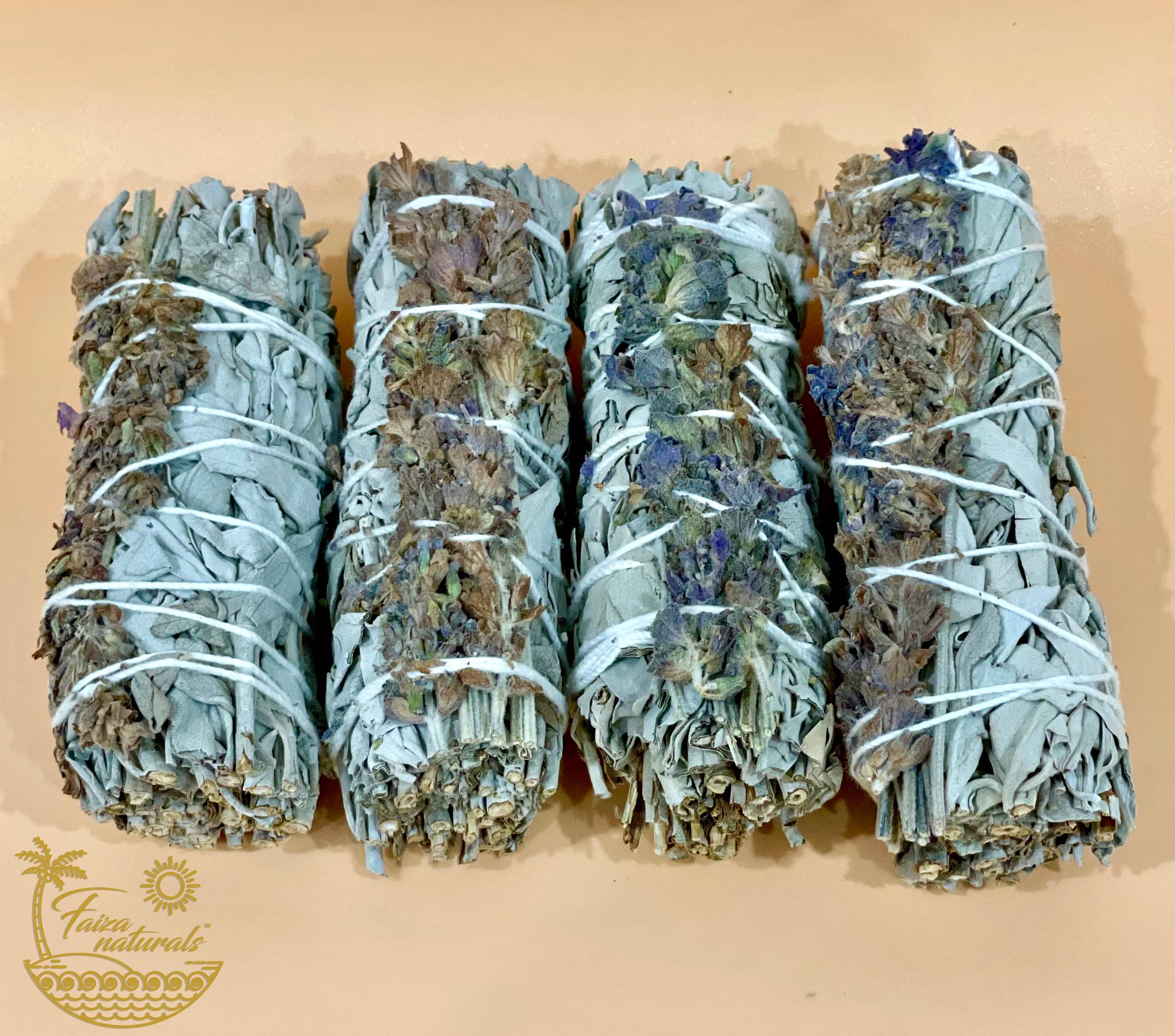 Lavender & White Sage Smudge Bundle – 4" | Organic, Pesticide-Free
