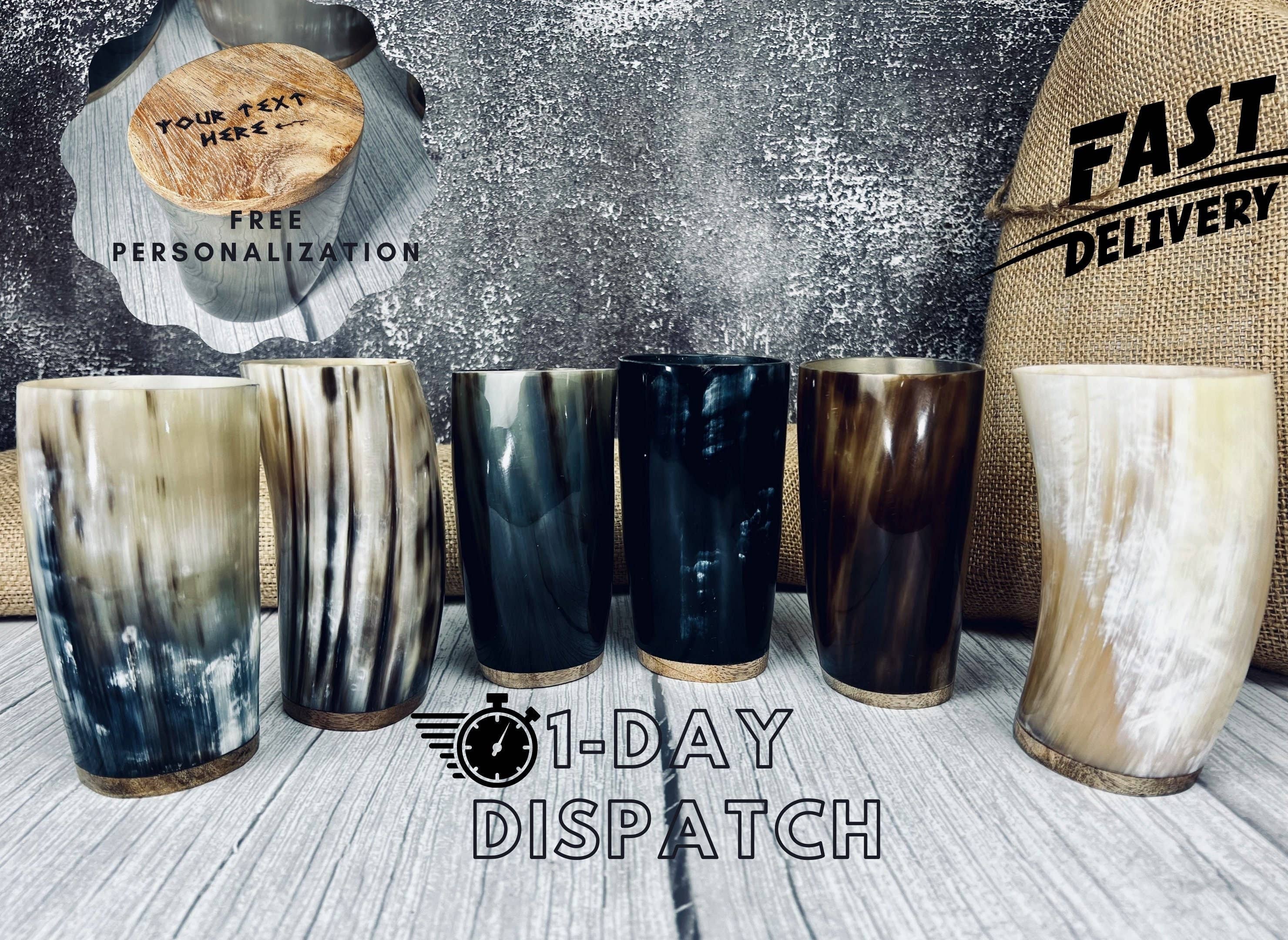 Drinking Horn Mead Cups | Free Personalization Engraving