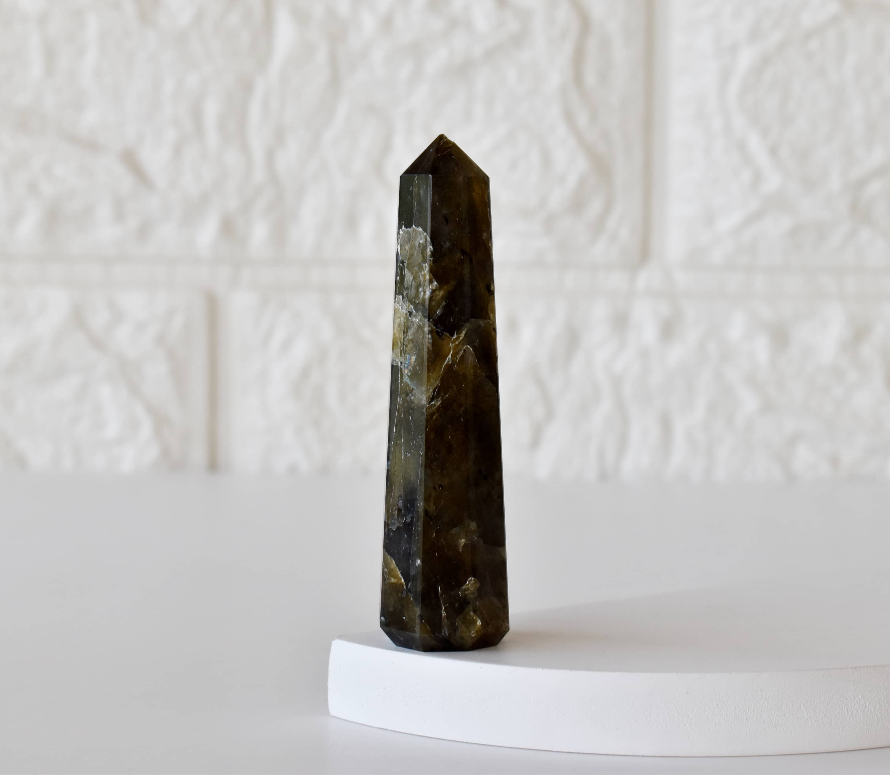 Labradorite Crystal Tower | Healing Obelisk Point | Natural Gemstone Tower