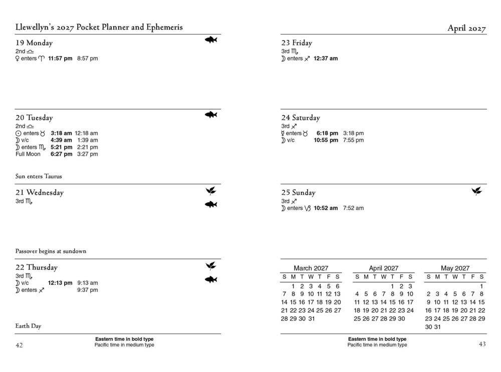 Llewellyn's 2027 Astrological Pocket Planner