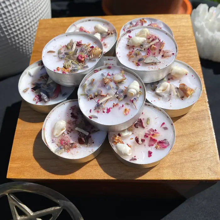 Tea Light Spell Candles - Handcrafted Ritual Candles