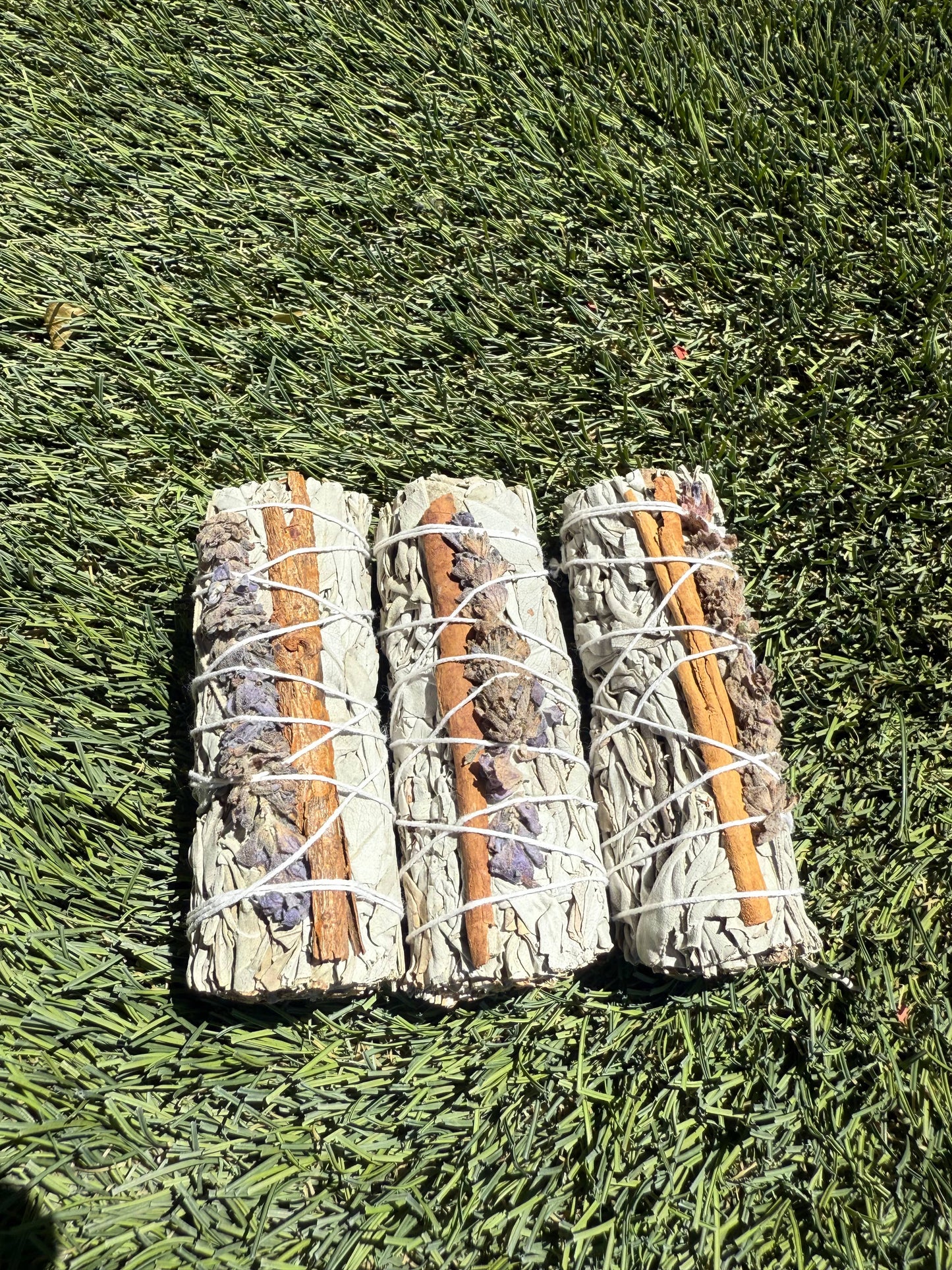 Lavender with Cinnamon and White Sage Bundles