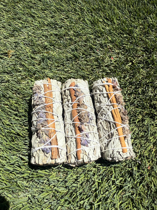 Lavender with Cinnamon and White Sage Bundles