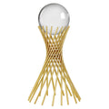 Crystal Ball Metal Stand – Tepee (Brass Finish, 8cm)