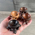 Wood Sphere Stands for Crystal Balls & Gemstone Spheres | 3 Sizes