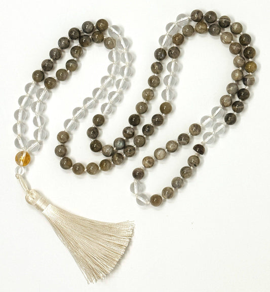 Labradorite with Clear Quartz - 6mm