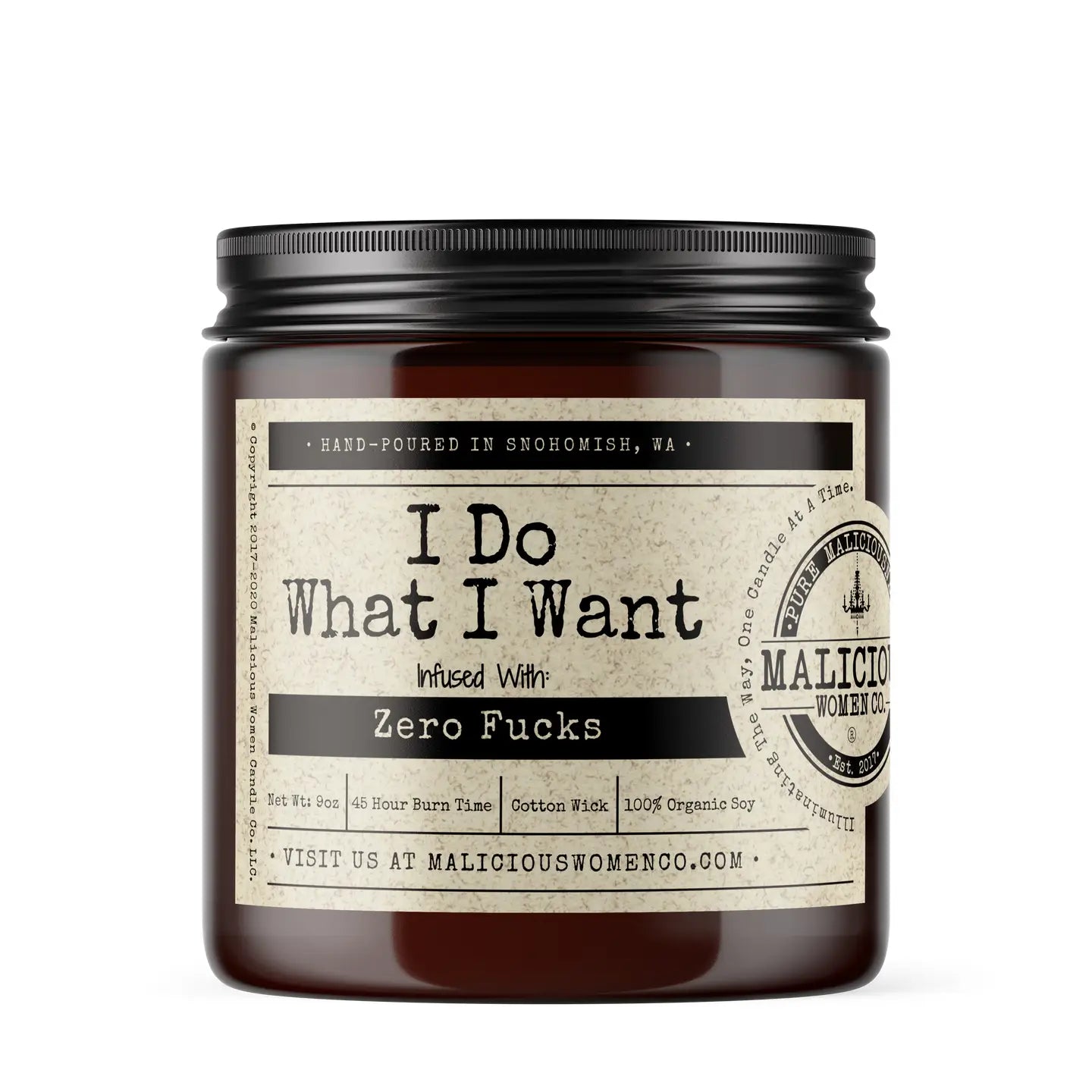 I Do What I Want Candle- Scent: Speakeasy