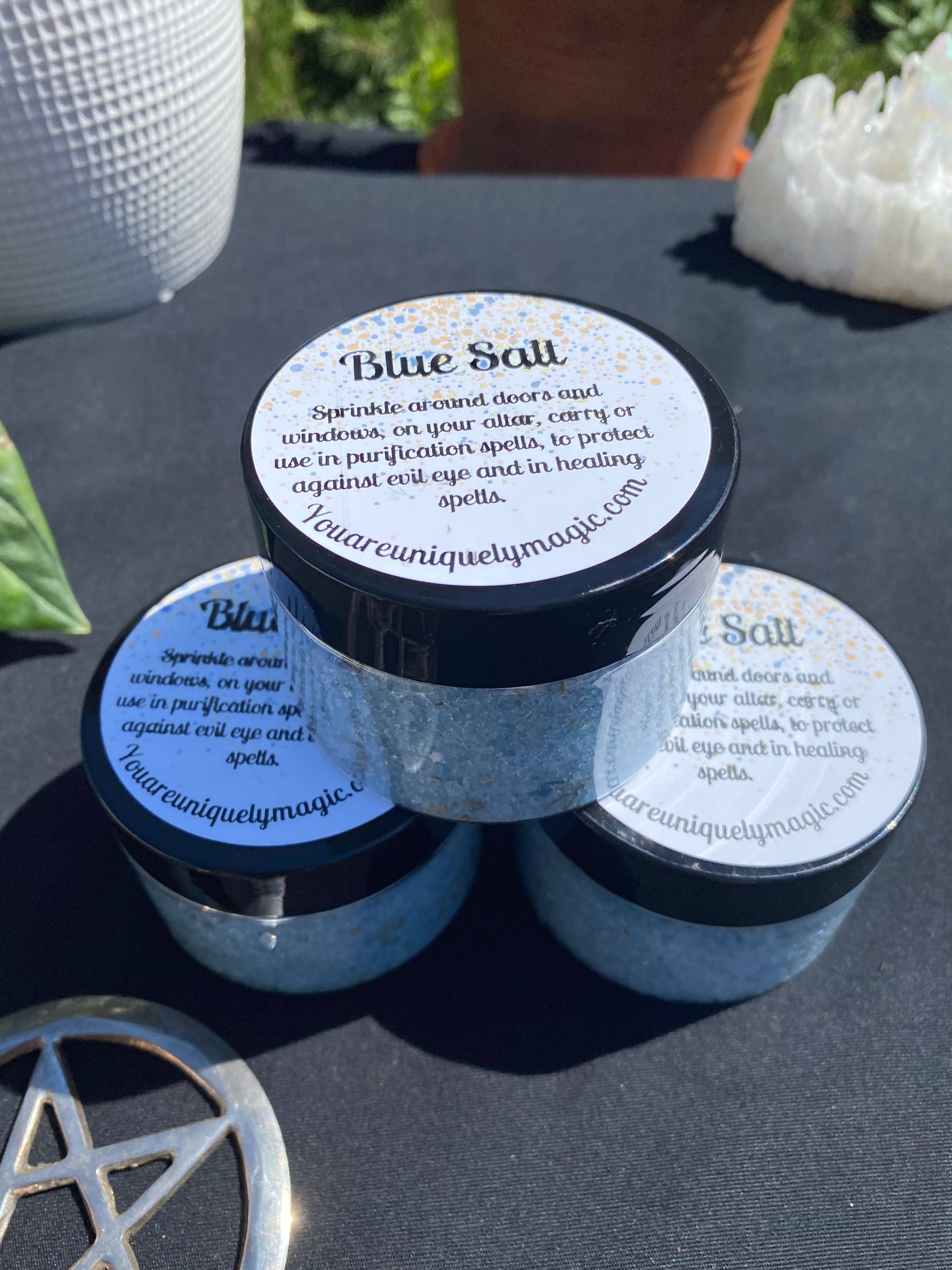 Blue Salt - Handcrafted Protection & Healing Ritual Salt 5 oz