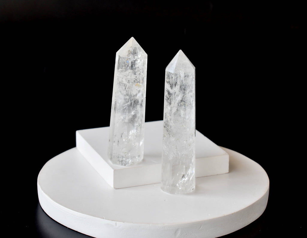 Clear Quartz Crystal Tower | Healing Obelisk Point | Natural Gemstone Tower