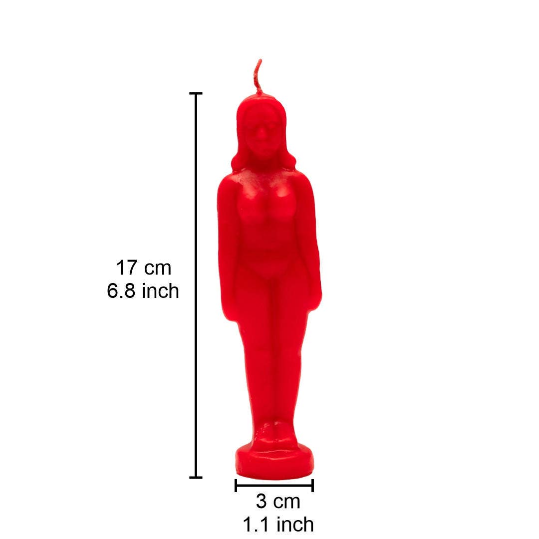 Red Lady Figure Candle | Vrinda Ritual Candle