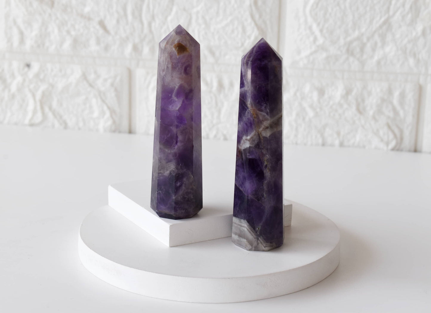 Amethyst Crystal Tower | Healing Obelisk Point | Natural Gemstone Tower