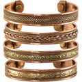 Tibetan Copper Bracelet - Magnetic India Pattern