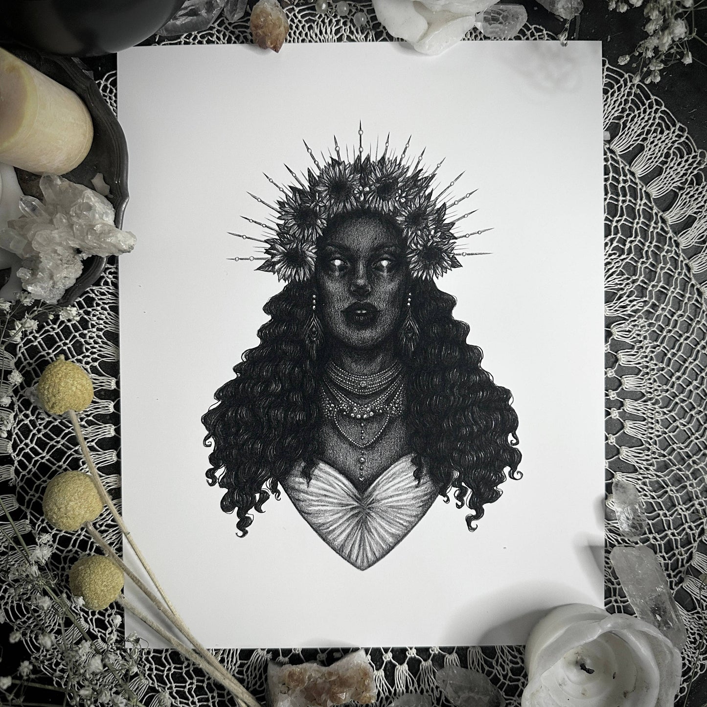 Oshun Fine Art Print - Yoruban Orisha of Love & Abundance