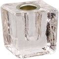 Mini Glass Candle Holder - Clear Cube for Chime Candles