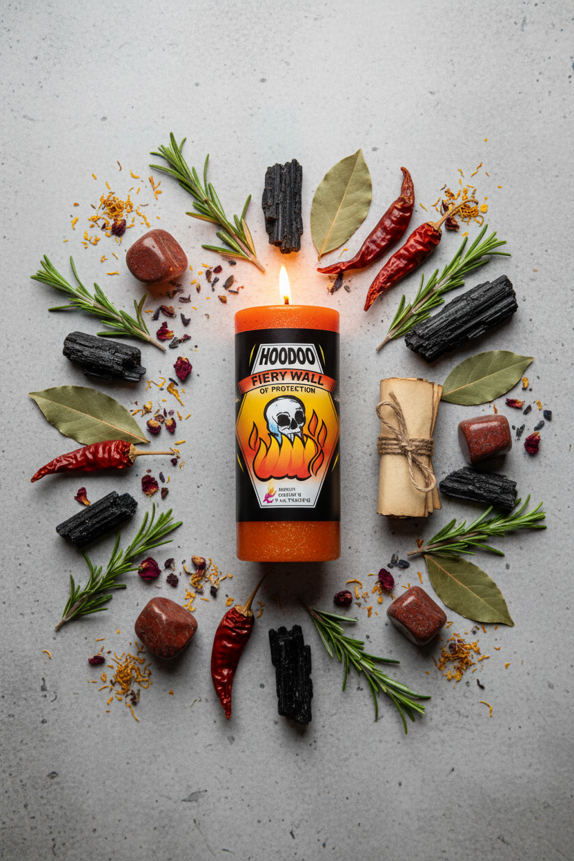 Fiery Wall of Protection Flat Lay