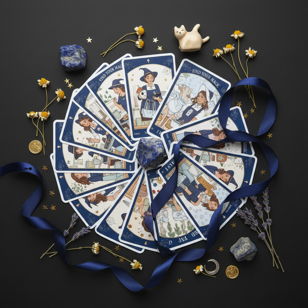 Find Your Magic Tarot Flat Lay