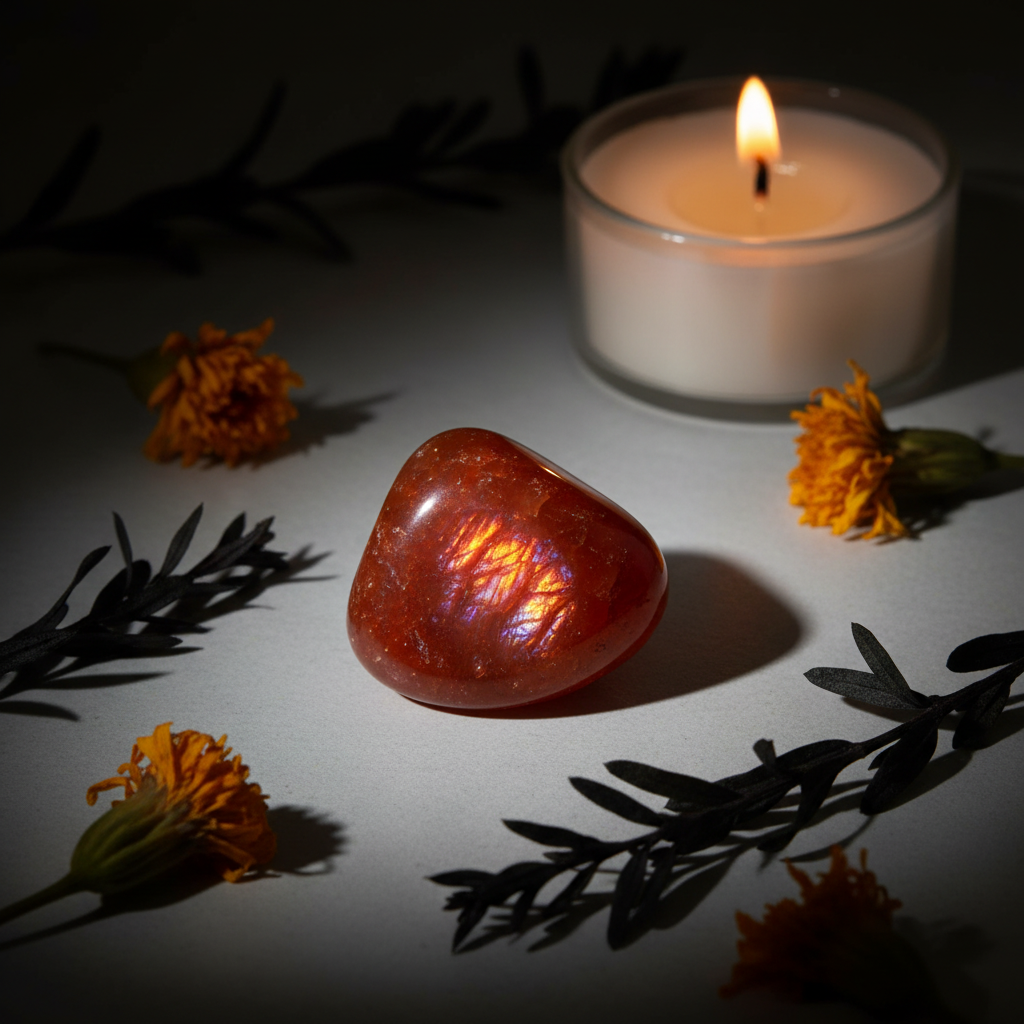 Fire Agate Single Stone Lifestyle