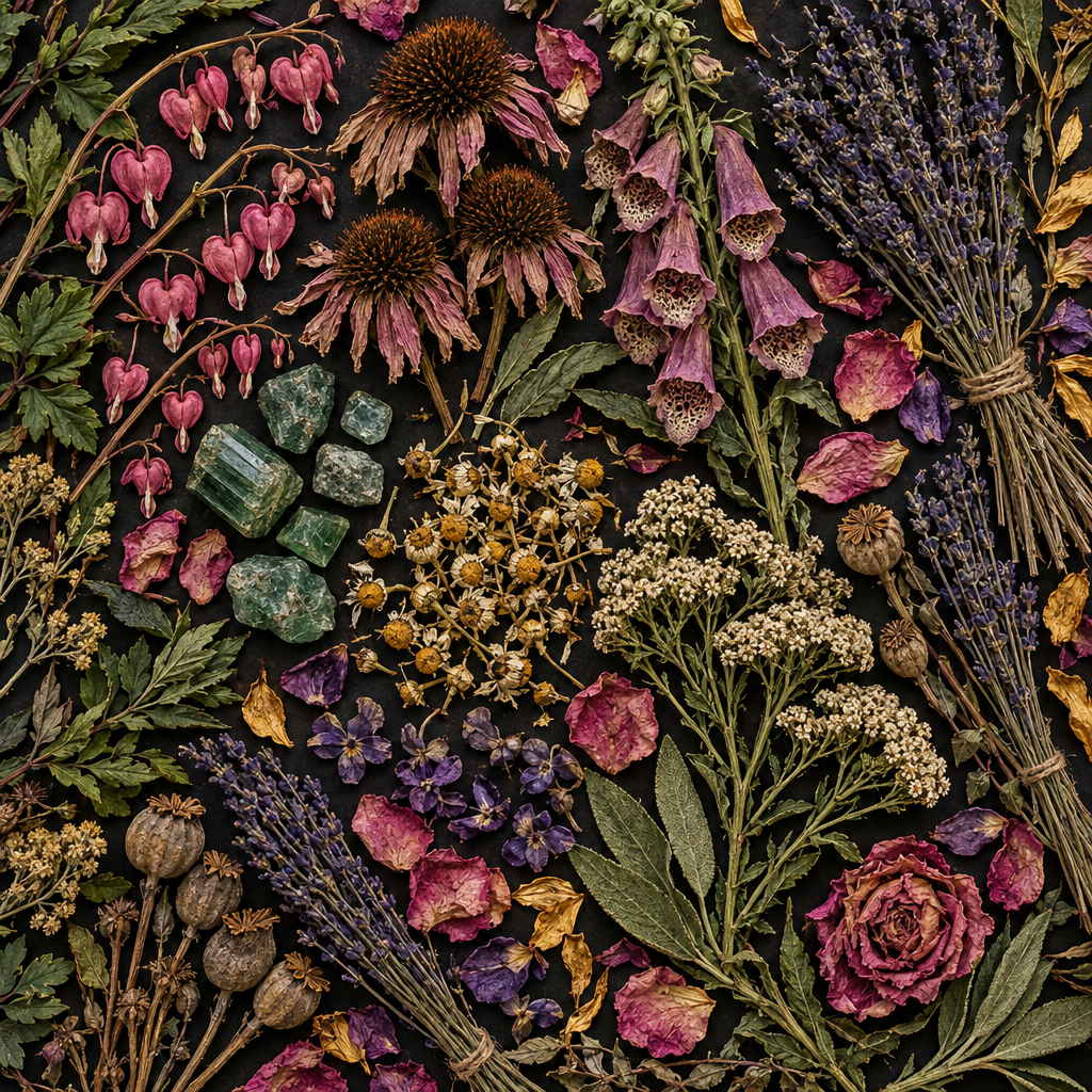 Flower Magic Oracle Flat Lay