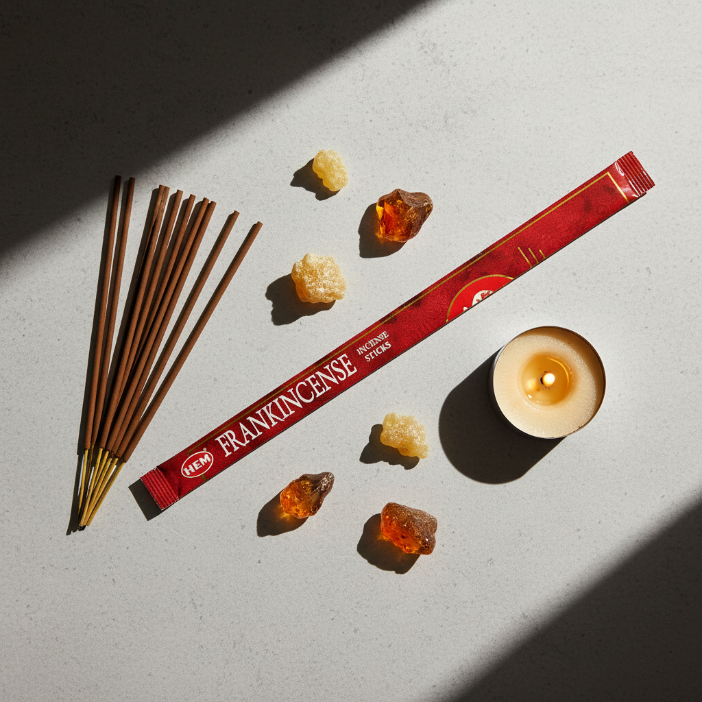 Frankincense Flat Lay