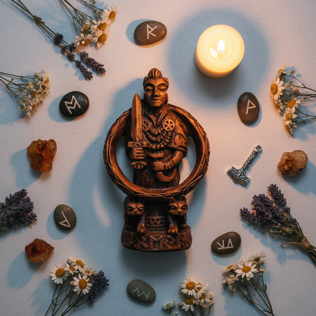 Freya Figurine Flat Lay