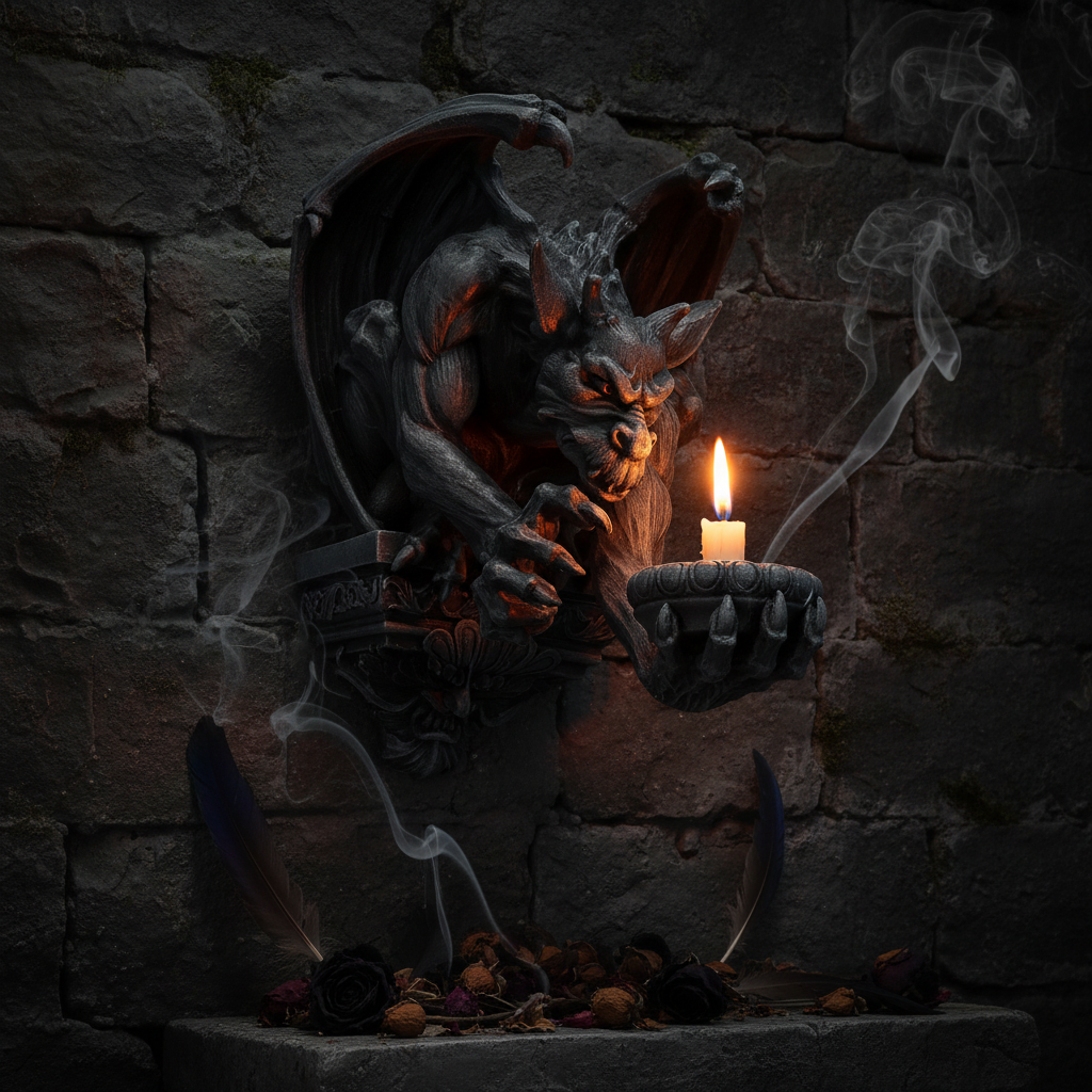 Gargoyle Wall Candleholder - Lifestyle