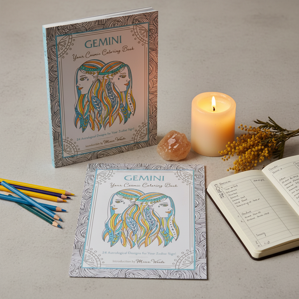 Gemini Cosmic Coloring Book Lifestyle