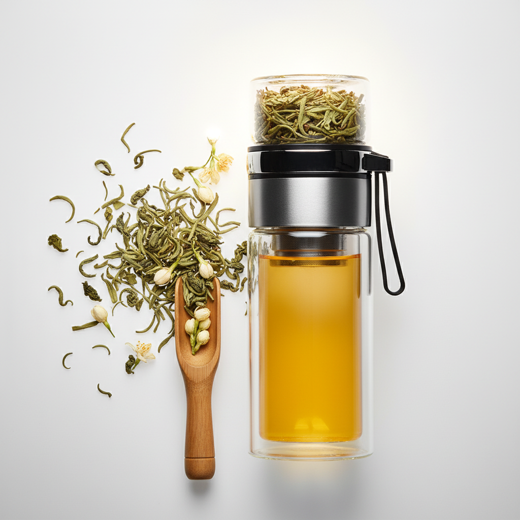 Glass Bottle Tea Infuser Hero