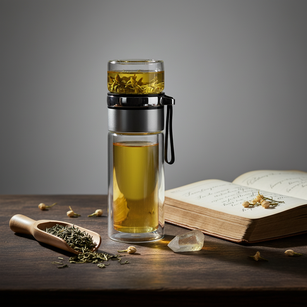 Glass Bottle Tea Infuser Lifestyle