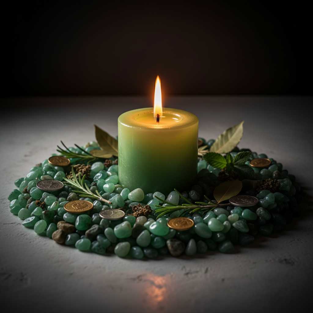 Green Aventurine Candle Ritual