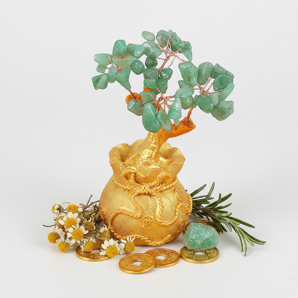Green Aventurine Money Tree Hero