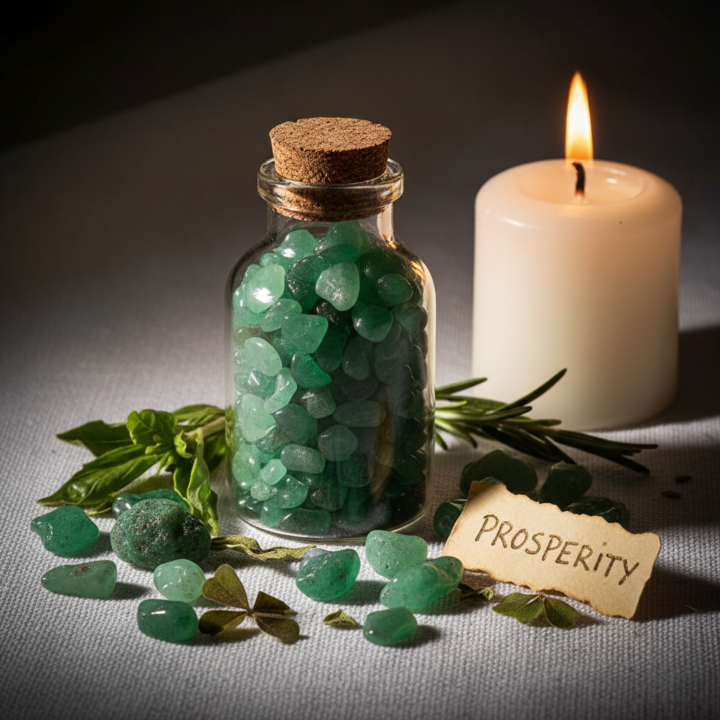 Green Aventurine Spell Bottle