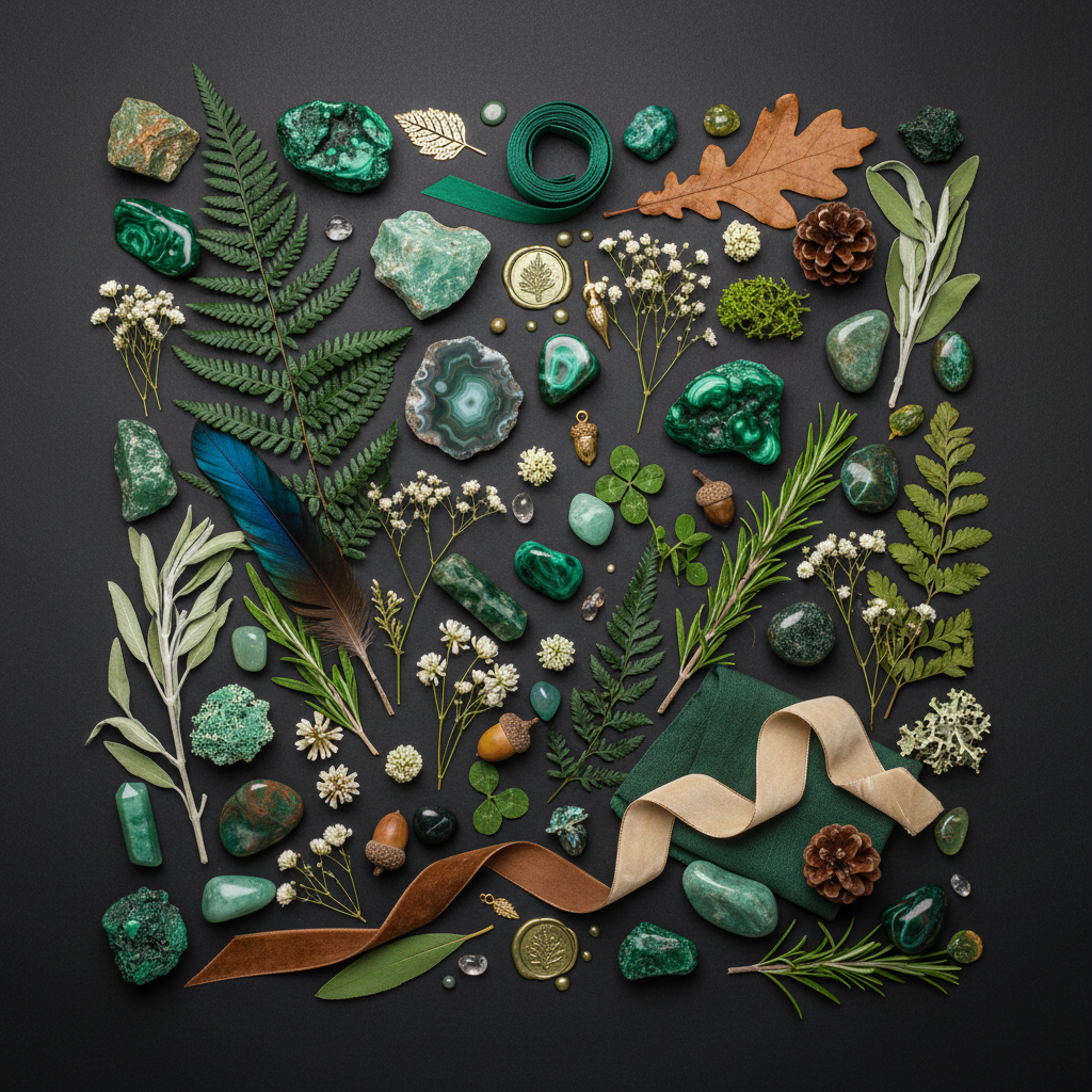 Green Oracle Flat Lay