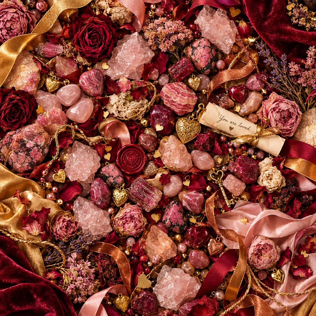 Healing Heart Oracle Flat Lay