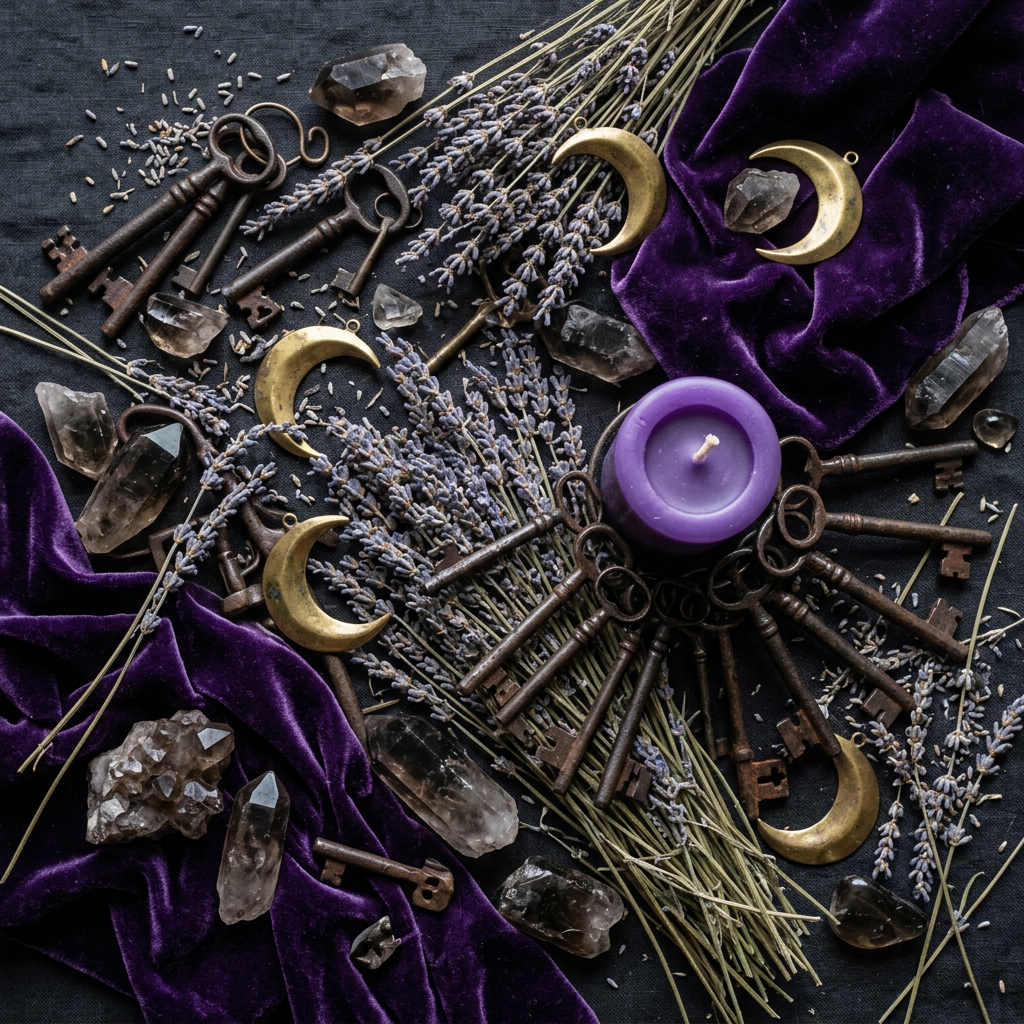 Hecate props-only flat lay