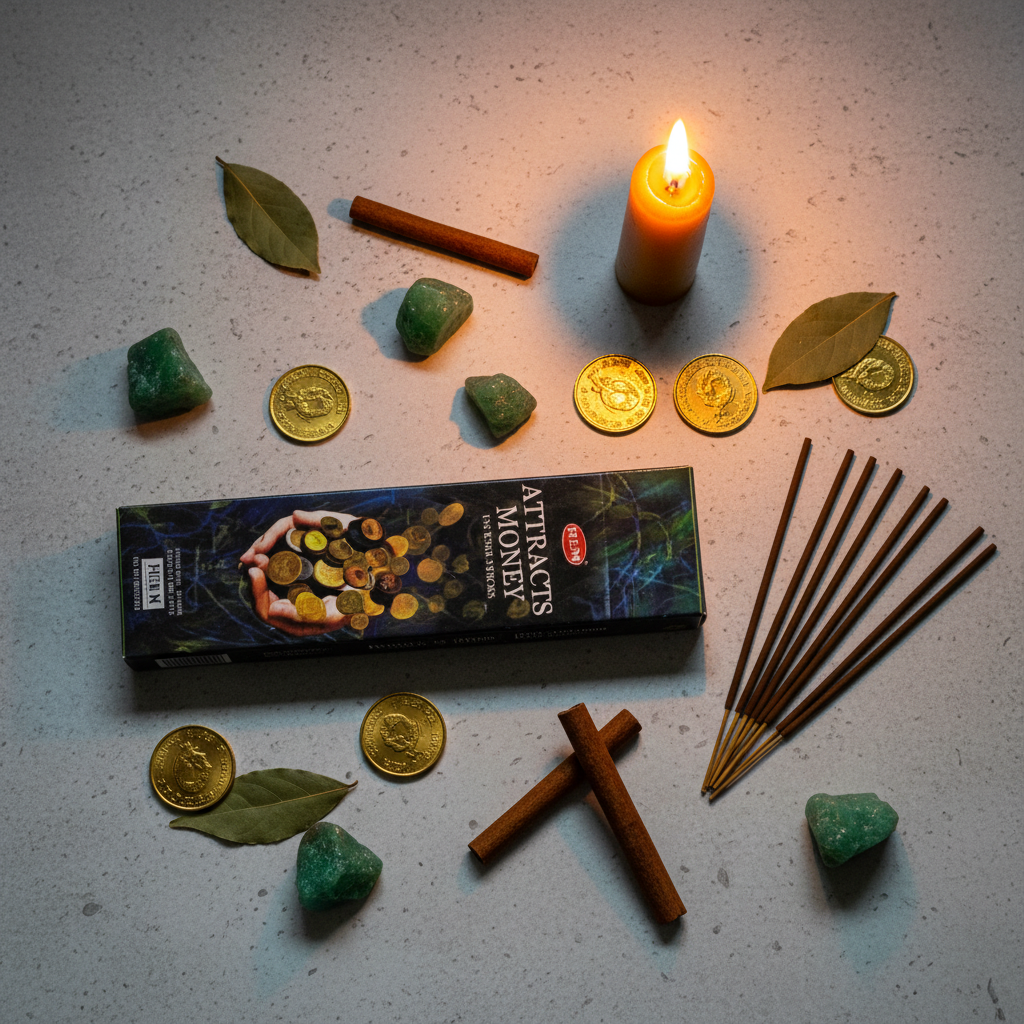 HEM Attracts Money Flat Lay