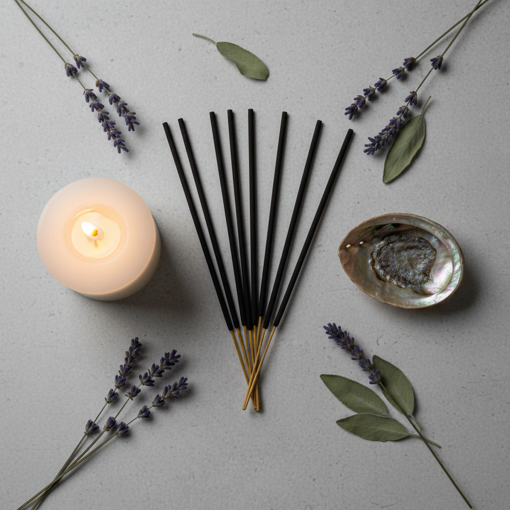 HEM Blue Sage Incense Flat Lay
